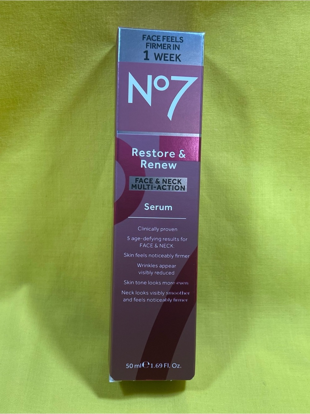 No7 Restore & Renew Face & Neck Multi Action Serum NWT